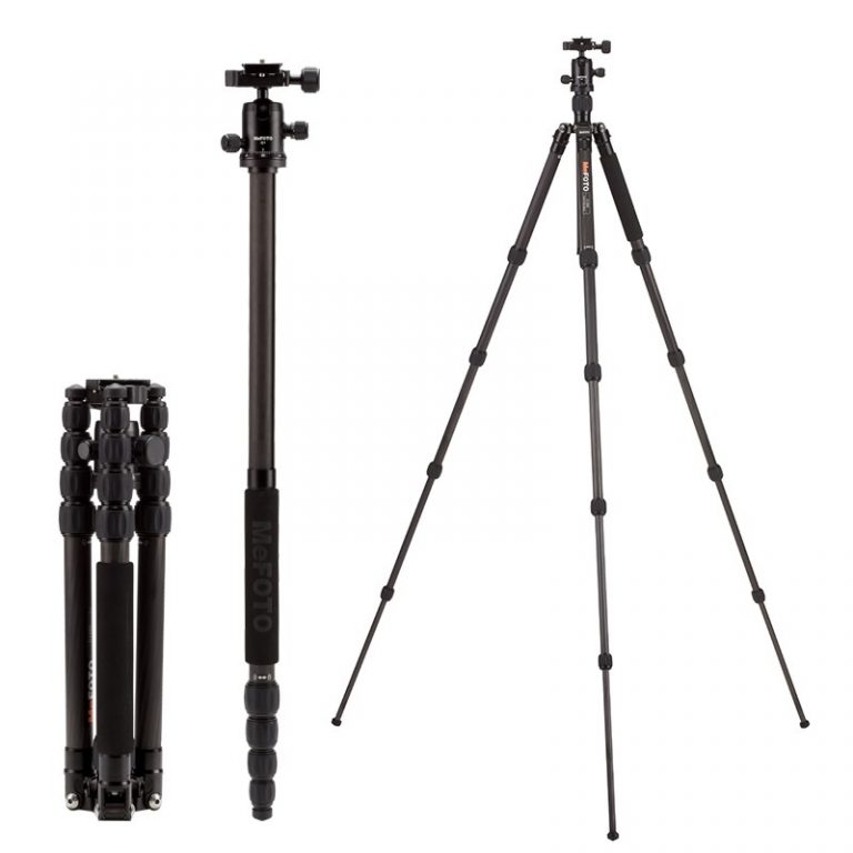 MeFOTO Carbon Fiber Tripod Monopod C1350Q1 SLR Camera Portable Tripod With Tripod Head Photography Equipment Lightweight