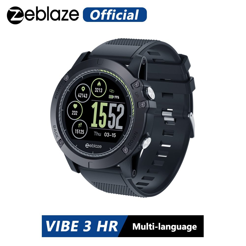 Zeblaze VIBE 3 HR IPS Color Display Sports Smartwatch Heart Rate Monitor IP67 Waterproof Smart Watch Men For IOS & Android