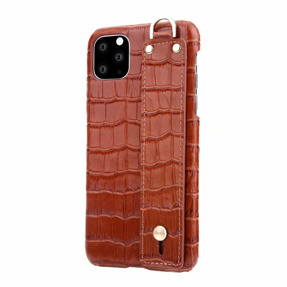 Genuine Leather Crocodile Pattern Strap Phone Case for iphone 11 Pro max X XS XR 7 8 6 6S Plus Ultra Thin Hard Cases