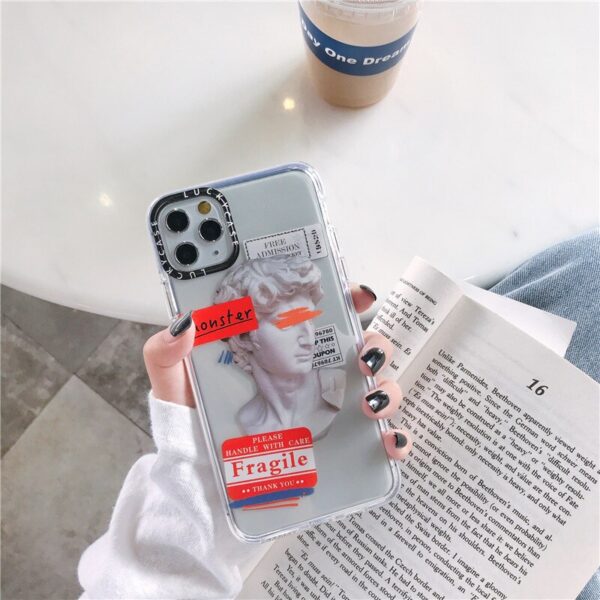 Luxury Art Letter Label Phone Case For iphone 11 Pro Max 7 8 plus Back Cover For iphone X XR XS Max Transparent Soft Cases Funda 2 Luxury Art Letter Label Phone Case For iphone 11 Pro Max 7 8 plus