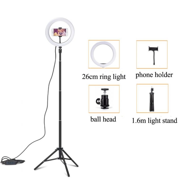 Light Ringlight Photography professional with Phone Holder