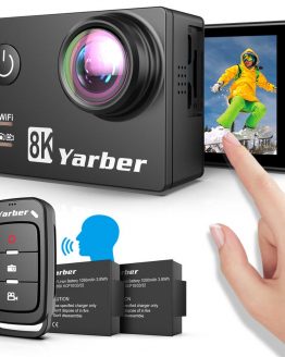 Yarber 8K Action Sports Camera WIFI 4K 60fps Bicycle Helmet Action Cameras 40M Waterproof Diving Video Dash Cam with Remote APP