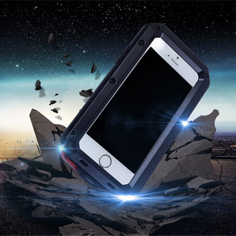 Metal Aluminum + Silicone Protective Case for IPhone 8 7 5 5S SE X 6 S 6S Plus