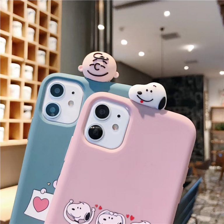 3D Charlie Brown dog phone Case for iPhone X XR