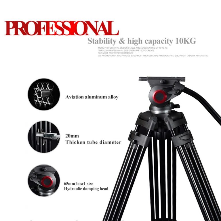 Alloy aluminum Fluid ball head camcorder Video tripod