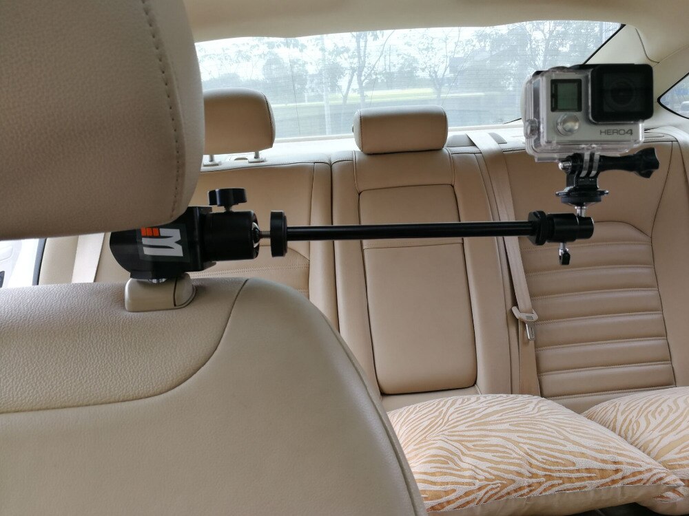Car Headrest Clamp Mount + Tripod Adapter for GoPro Video Camera, Camcorders, DV, Smartphones SJCAM 456000 Xiaomi yi Accessories
