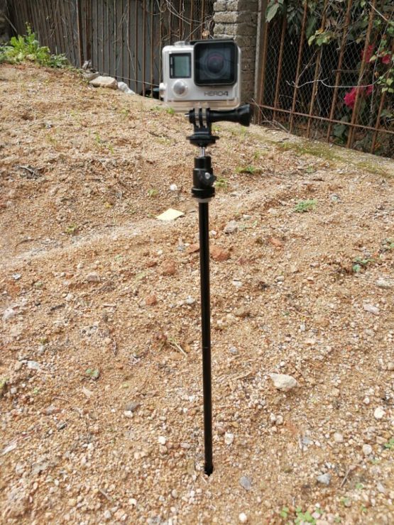 Hunt Trail Camera Tripod Mount and Stake Monopod for Gopro Hero Xiao Yi sjcam action camera and smartphone