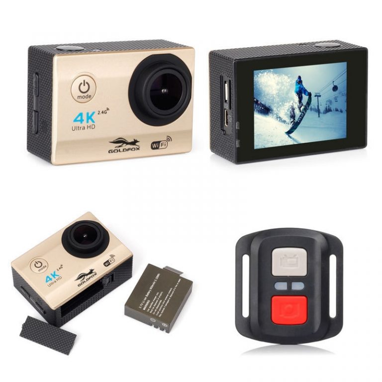 4K WiFi Remote Control Action Camera – Waterproof Extreme Sports Camera with Wide-Angle Len