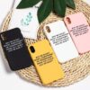 Cartoon Color Back Cover Funny Letter Quote Soft Phone Case
