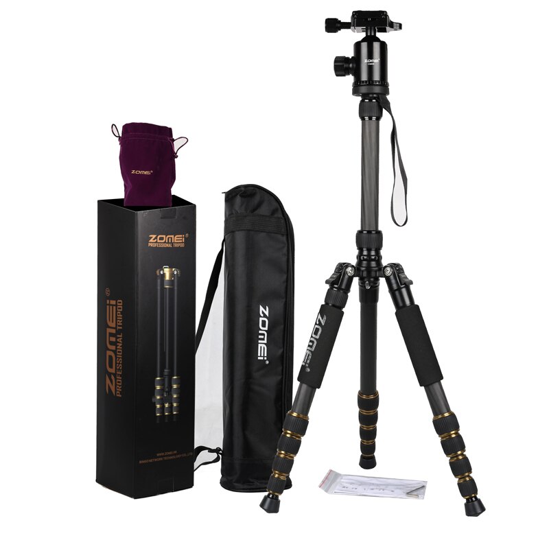 ZOMEI Z699C Professional Portable Travel Carbon fiber camera Tripod Monopod+Ball head for Digital SLR DSLR Camera