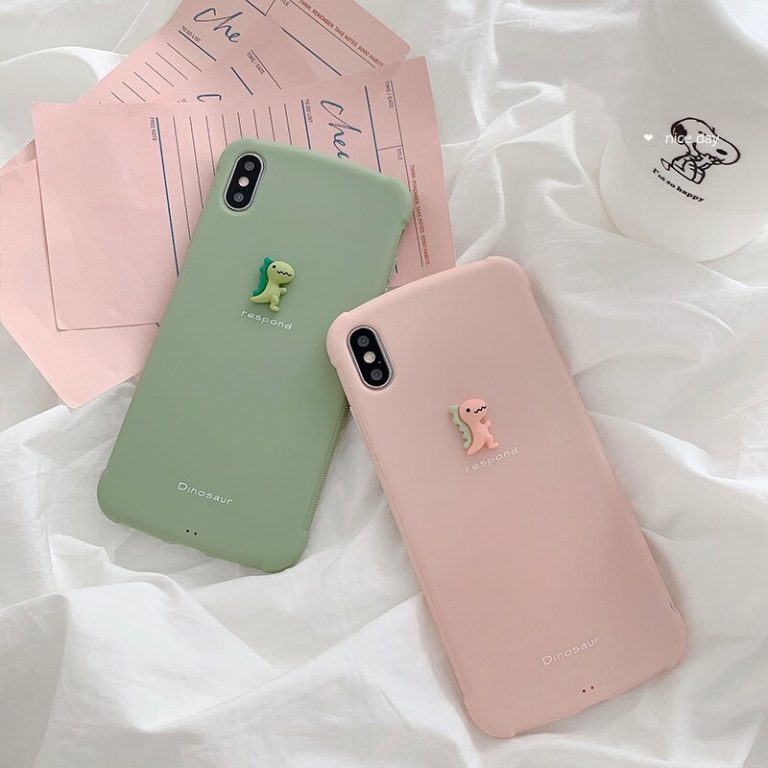 Matte phone Case For iphone 11 11Pro Max XS Max X XR 3D Baby dinosaur case for iphone 7 8 plus cartoon phone cover 3 Iphone 11 Pro Max XS Max X XR 3D Baby dinosaur case