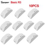 10PCS Sonoff Basic R3 DIY Smart Switch Wifi APP/LAN Remote Control Smart Home Light Timer Switches Works With Alexa Google Home