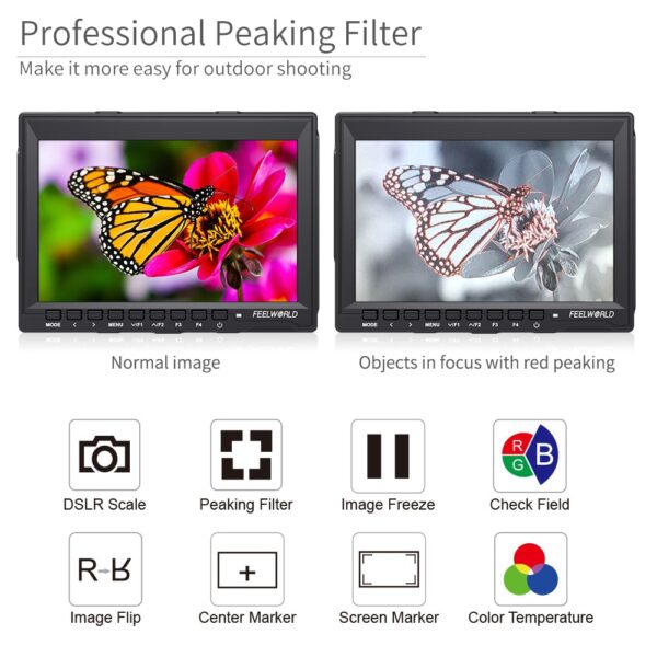 FEELWORLD FW759 7 inch DSLR Camera Field Monitor 4K HDMI AV Input IPS HD 1280x800 LCD Display Video Assist for Sony Nikon Canon 3 FEELWORLD FW759 7-Inch DSLR Field Monitor with 4K HDMI and IPS HD Display 📸🎥