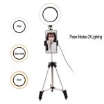 Ring Lamp Adjustable Tripod With 16/20/26CM Ring Light For Makeup