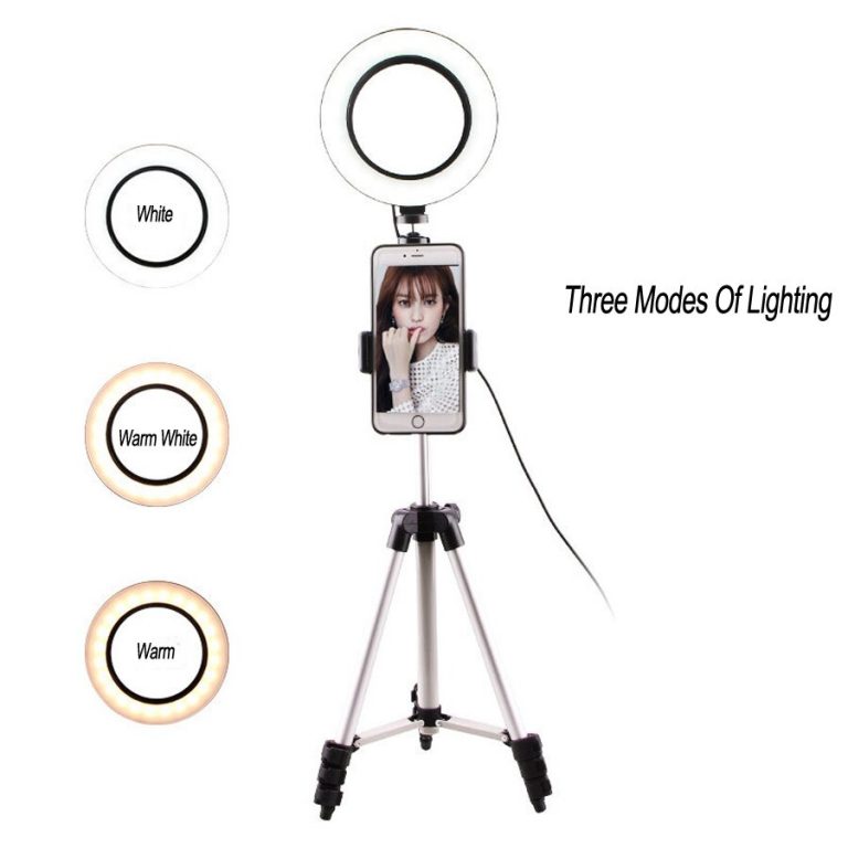 Ring Lamp Adjustable Tripod With 16/20/26CM Ring Light For Makeup