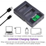 Battery+LCD Dual Charger with Type C Port for Nikon P7800