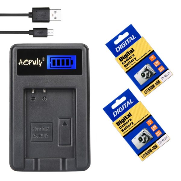 Battery LCD USB Charger for Nikon COOLPIX
