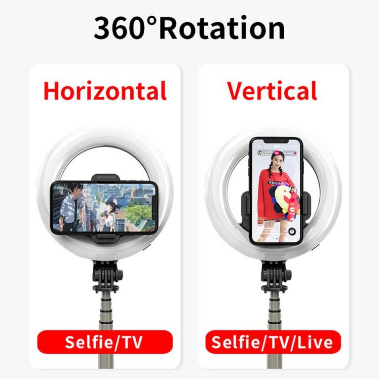 Ring Light Photography with Foldable Tripod Monopod Wireless