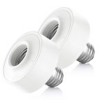 2Pcs WiFi Lamp Holder E26 E27 Light Stand Mobile Phone Tuya App Remote Smart Control Smart Home Google Home Alexa Voice Control
