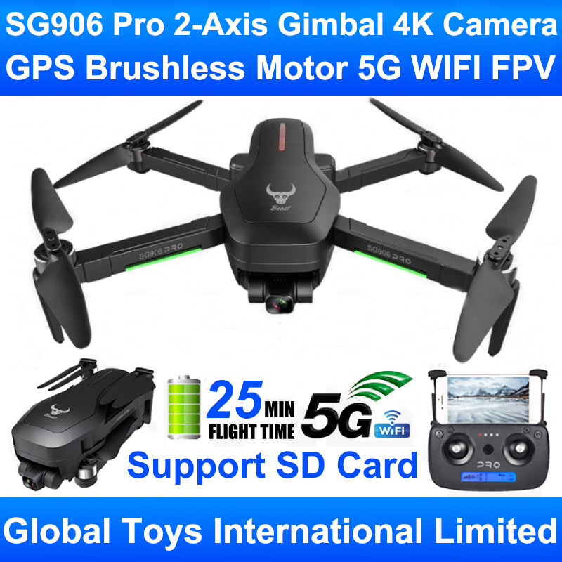 ZLRC Beast SG906 Pro Brushless Motor GPS 5G WIFI FPV 2-Axis Gimbal Professional 4K HD Camera RC Drone Quadcopter Support SD Card