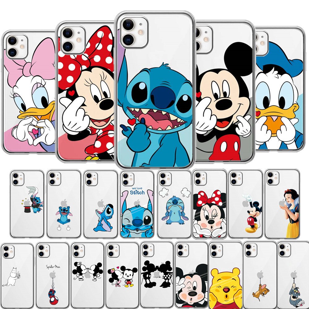 Cute Cartoon Phone Case for iPhone 11 Pro Max 6 6s 7 8 plus X Xr Xs Max SE 2 2020 Silicone Soft Cases for iPhone 7 Funny Covers