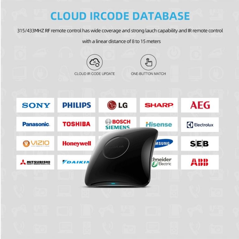 Broadlink RM4 Pro Wifi/IR/RF 433MHz/315mhz Remote Controller Unversal Work with TV Air Conditioner Google Home Alexa Smart Home 1 BroadLink RM4 Pro Smart Controller – Universal IR & RF Remote for Home Automation