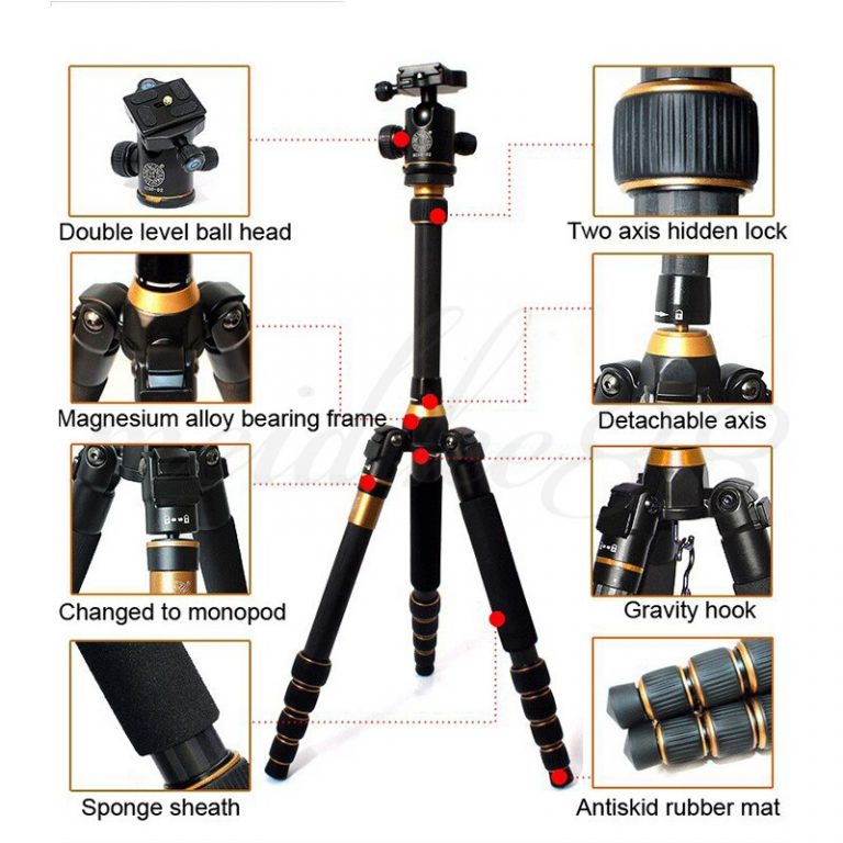 Traveling Extension Tripod Monopod + Ball Head for DSLR Camera