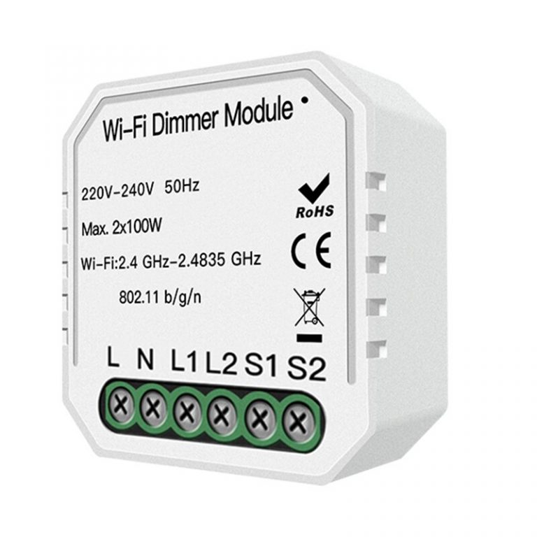 2 Gang DIY WiFi Smart 2 Way Light LED Dimmer Module Switch Smart Life/Tuya APP Remote Control Work with Alexa for Google Home 2 2 Gang WiFi Smart Dimmer Switch Module โ Control Your Lights Remotely with Alexa & Google Home
