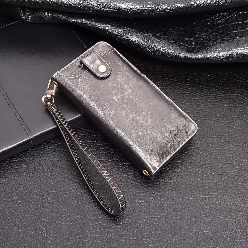 Retro magnetic style for iPhone 7 8plus mobile phone case multi-card with hanging detachable iPhone X XS mobile phone bag