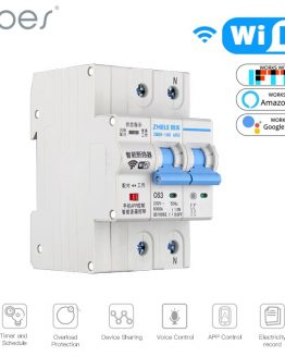 WiFi Smart Circuit Breaker Switch Smart Home Automation Overload Short Circuit Voice Control with Amazon Alexa Google home