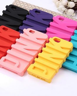 3D P Letter Soft Silicone Case for iPhone 5 5s SE