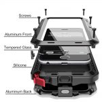 Metal Aluminum + Silicone Protective Case for IPhone 8 7 5 5S SE X 6 S 6S Plus