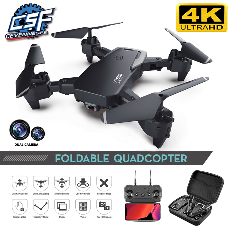 2020 NEW Drone 4k HD Wide Angle Camera 1080P WiFi fpv Drone Dual Camera Quadcopter Height Keep Drone Camera Dron Helicopter Toy