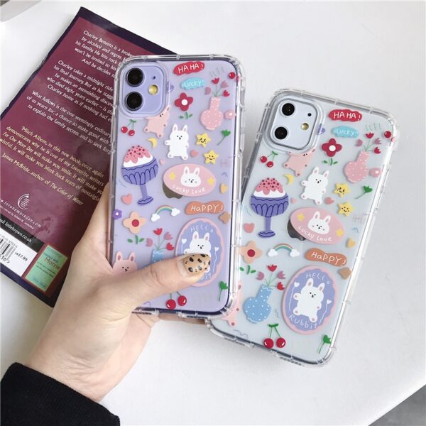Shockproof Cute Rabbit Bear Phone Case For iphone 11