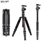 Portable Travel Tripod with Monopod Feature Smooth Ball Head for DSLR Cameras