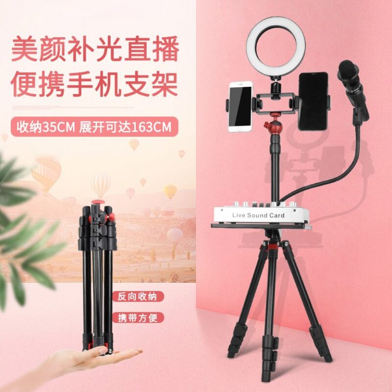 Tiktok Q3 Photo Studio with Aluminum Light Stand & ring light