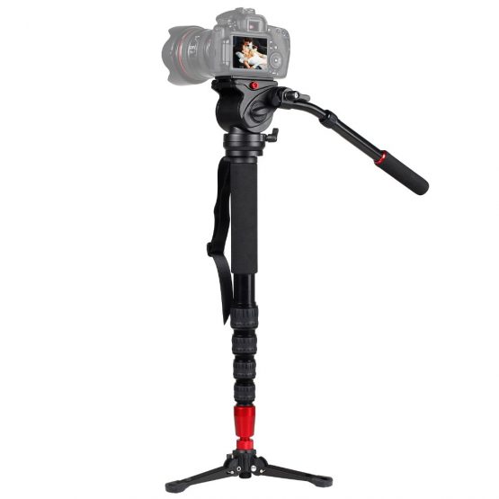 Professional Monopod Video tripod for camera with Tripods Head - Image 2