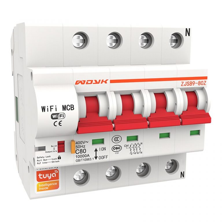 Upgrade Your Home Safety with the New 4P Circuit Breaker WIFI Switch - Smart Life/Tuya Controlled, Overload Protection for a Secure Smart Home Experience