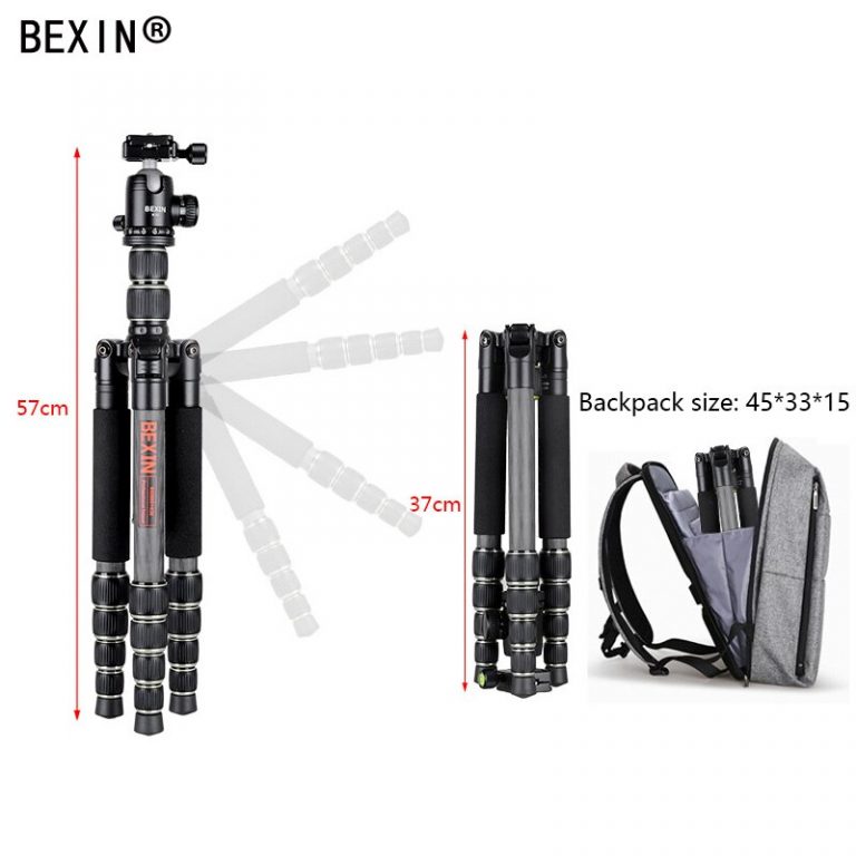 BX285C carbon fiber tripod portable lightweight tripod