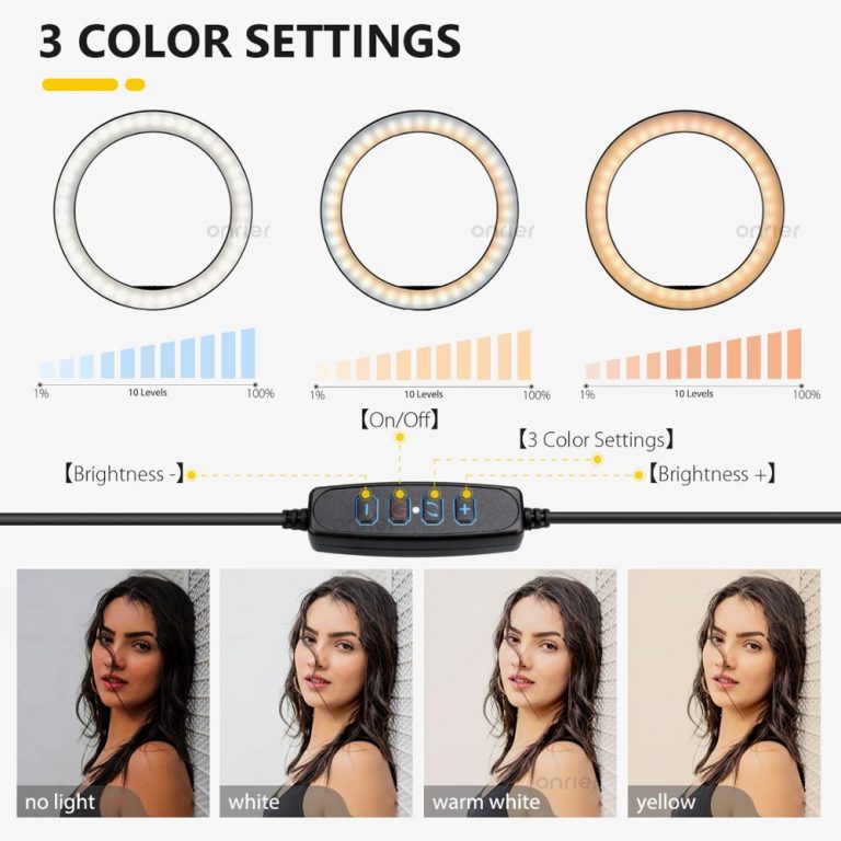 Selfie Ring Lamp for Phone Tripod and Phone Holder for TikTok youtube