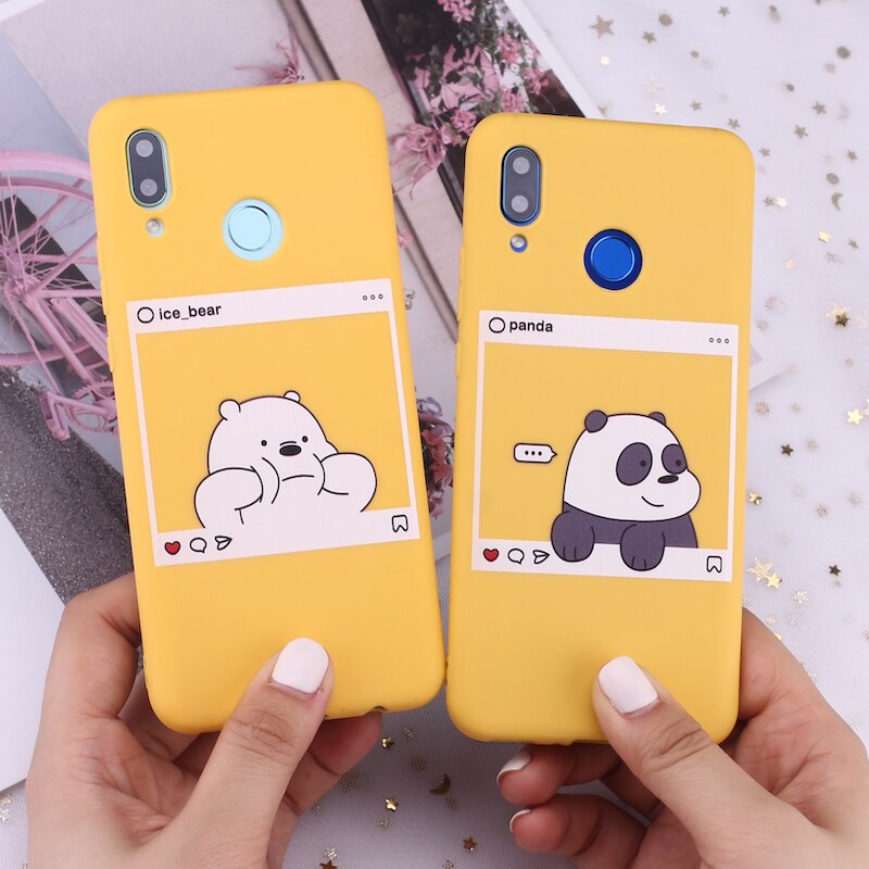 For Xiaomi Mi Redmi Note 5 6 7 8 9 10 lite Pro Plus Bears Cartoon Cute Instagram images Candy Silicone Phone Case Capa Fundas