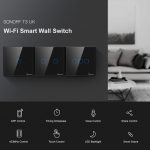 WiFi Switch High Quality Tempered Glass Panel eWeLink Remote Control With Google Home Alexa