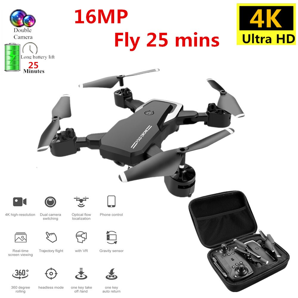 Profession Drone 4K with HD Camera WIFI 1080P Camera Follow Me Quadcopter FPV Professional Drone Long Battery Life Toy For Kids