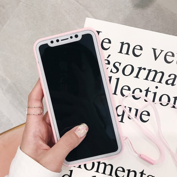 USLION 3D Love Heart Phone Case For iPhone 11 Pro X XS Max XR Cartoon Cases For iPhone 7 8 6 6S Plus Soft TPU Cover With Lanyard 2 3D Love Heart Phone Case: Protect Your iPhone with Style and Love