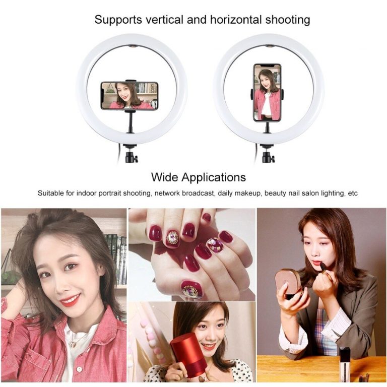 Selfie Ring Lamp for Phone Tripod and Phone Holder for TikTok YouTube