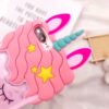 Pink Quicksand Unicorn Soft Silicone Liquid Stars Case for Iphone