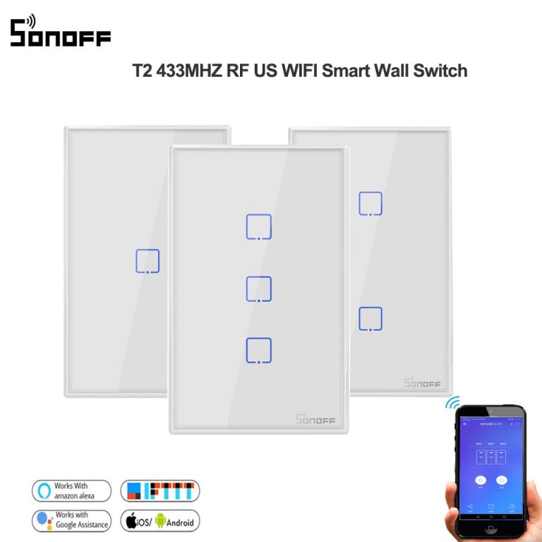  Sonoff T2 US 1/2/3 gang Smart Remote Control Wifi Timer light