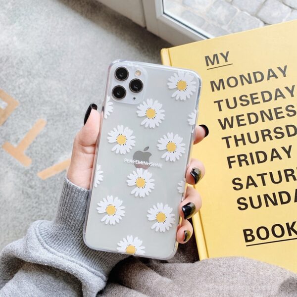 Cute Transparent Daisy Phone Case For Huawei P40 P30 P20 Lite Mate 30 Pro 20 P smart Nova 5t For Honor 10 8X 9X 7A 8a Soft Cover 2 Daisy Delight: Transparent Phone Case for Huawei ?
