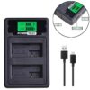 Battery AKKU and LCD Dual Charger for Canon
