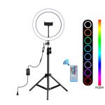 Shine Bright with the 12-Inch RGB Photography Ring Light - Perfect for Vlogs, TikTok, YouTube, and Live Streaming